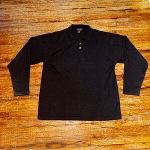 Banana Republic Brown WOOL Long Sleeve Polo Shirt